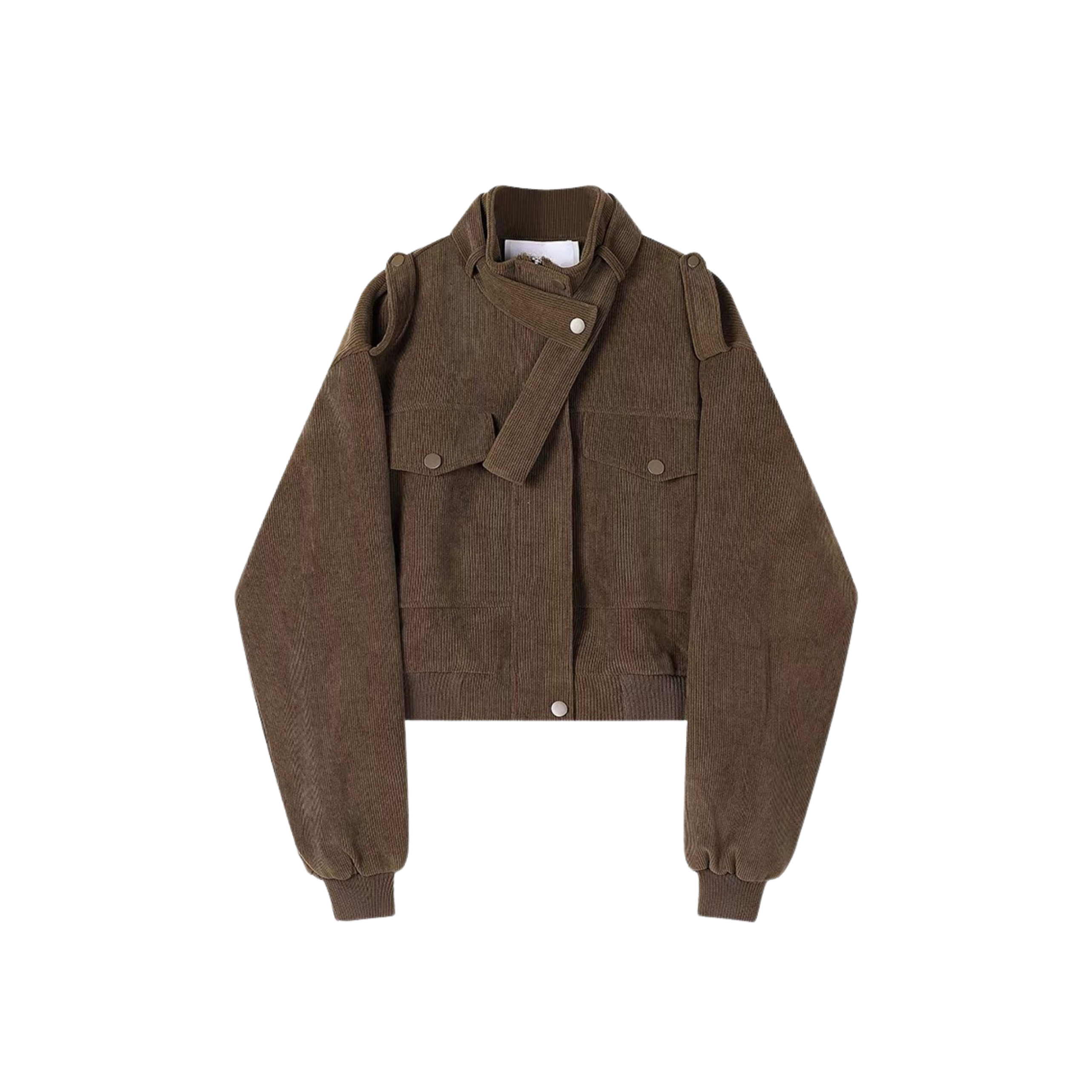 Áo Khoác Nữ Cao Cấp Cổ Trụ – Phong Cách Vintage Sang Trọng Hàn Quốc