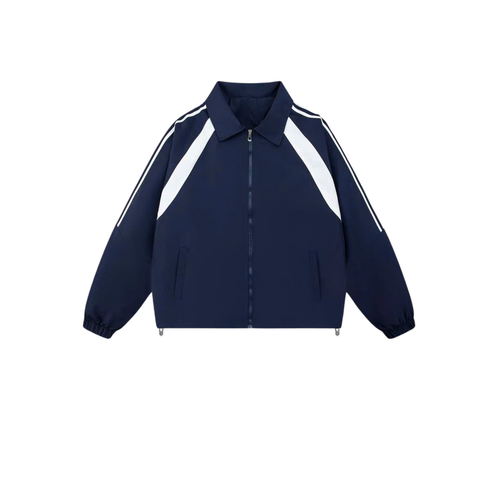 Áo Khoác Unisex Form Rộng Thể Thao Phối Sọc Nam Nữ