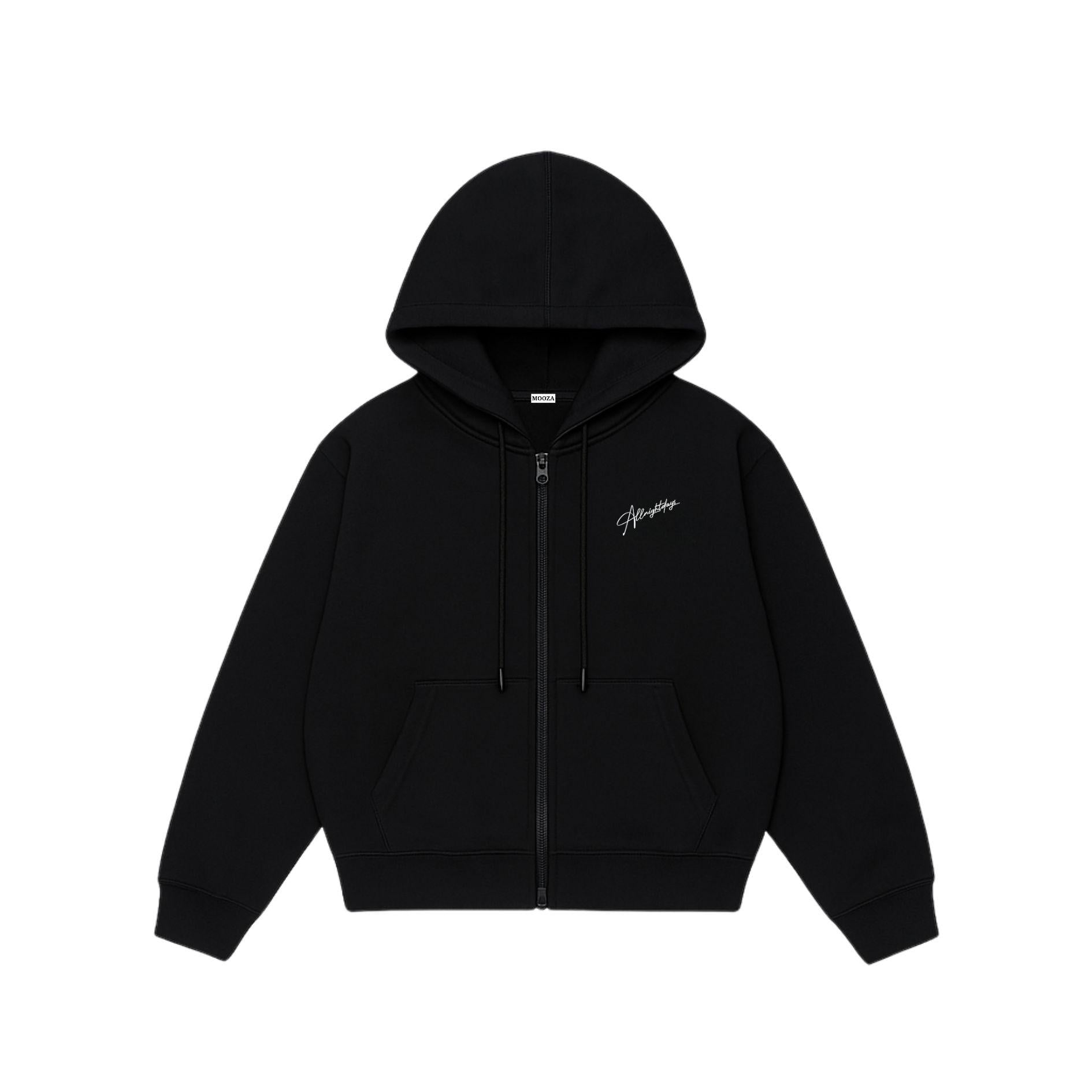 Áo Hoodie Zip Nỉ 2 Da Form Boxy Mooza Studio Dành Cho Nam Nữ Local Brand/Signature