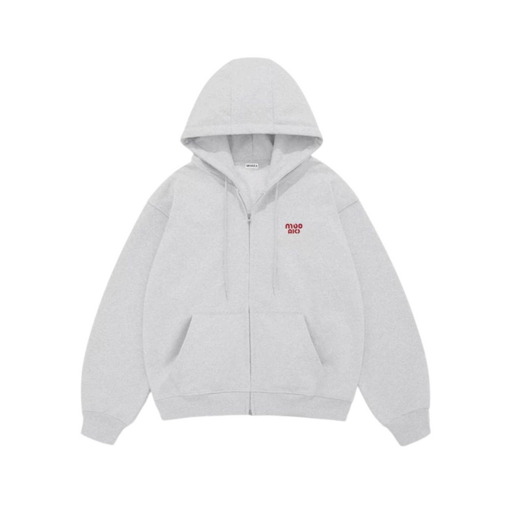 Áo Hoodie Zip Mooza Vải Nỉ 2 Da Form Rộng Nam Nữ Premium