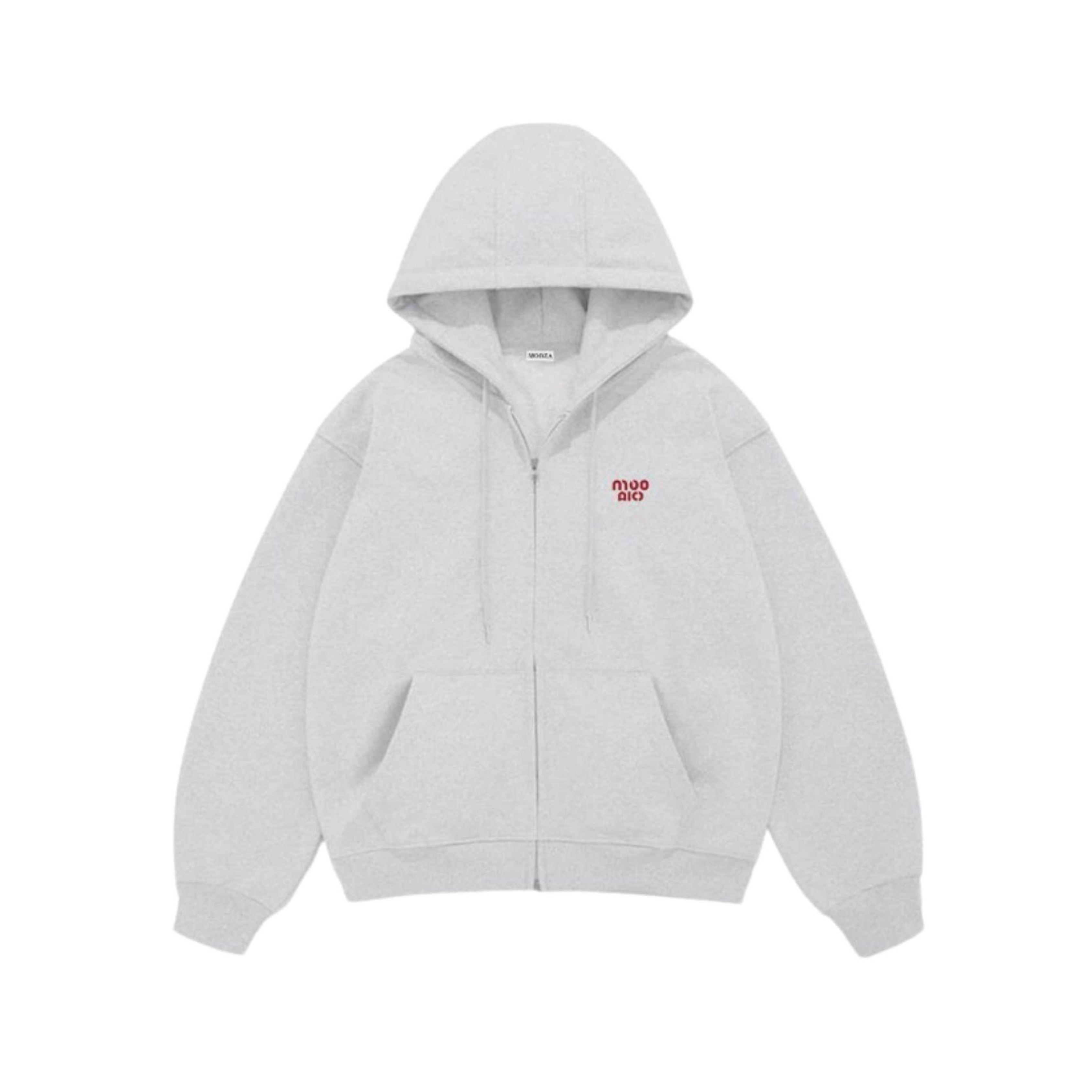 Áo Hoodie Zip Mooza Vải Nỉ 2 Da Form Rộng Nam Nữ Premium