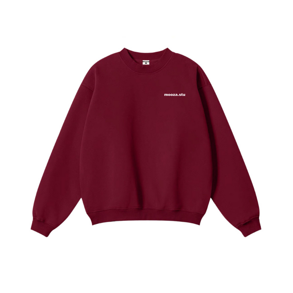 Áo Sweater Mooza Studio, Form rộng Nam Nữ Nỉ lót lông Cotton 100% Unisex Local Brand