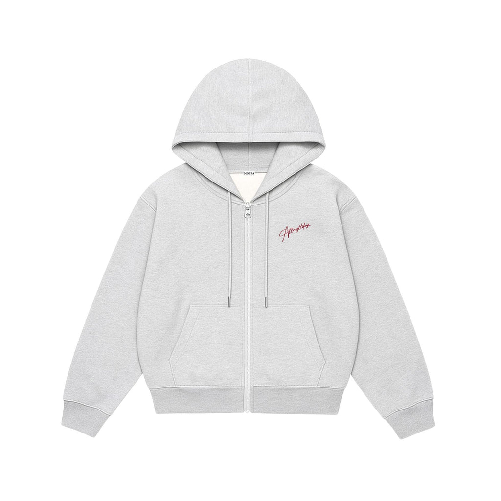 Áo Hoodie Zip Nỉ 2 Da Form Boxy Mooza Studio Dành Cho Nam Nữ Local Brand/Signature