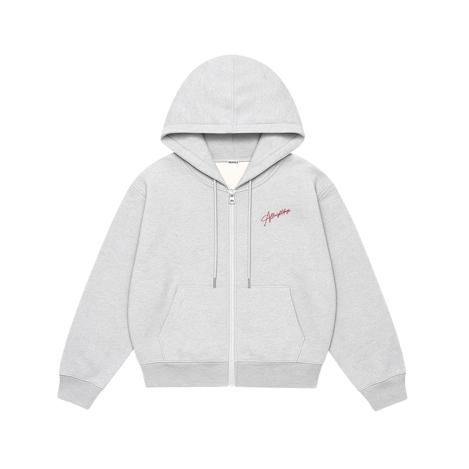 Áo Hoodie Zip Nỉ 2 Da Form Boxy Mooza Studio Dành Cho Nam Nữ Local Brand/Signature