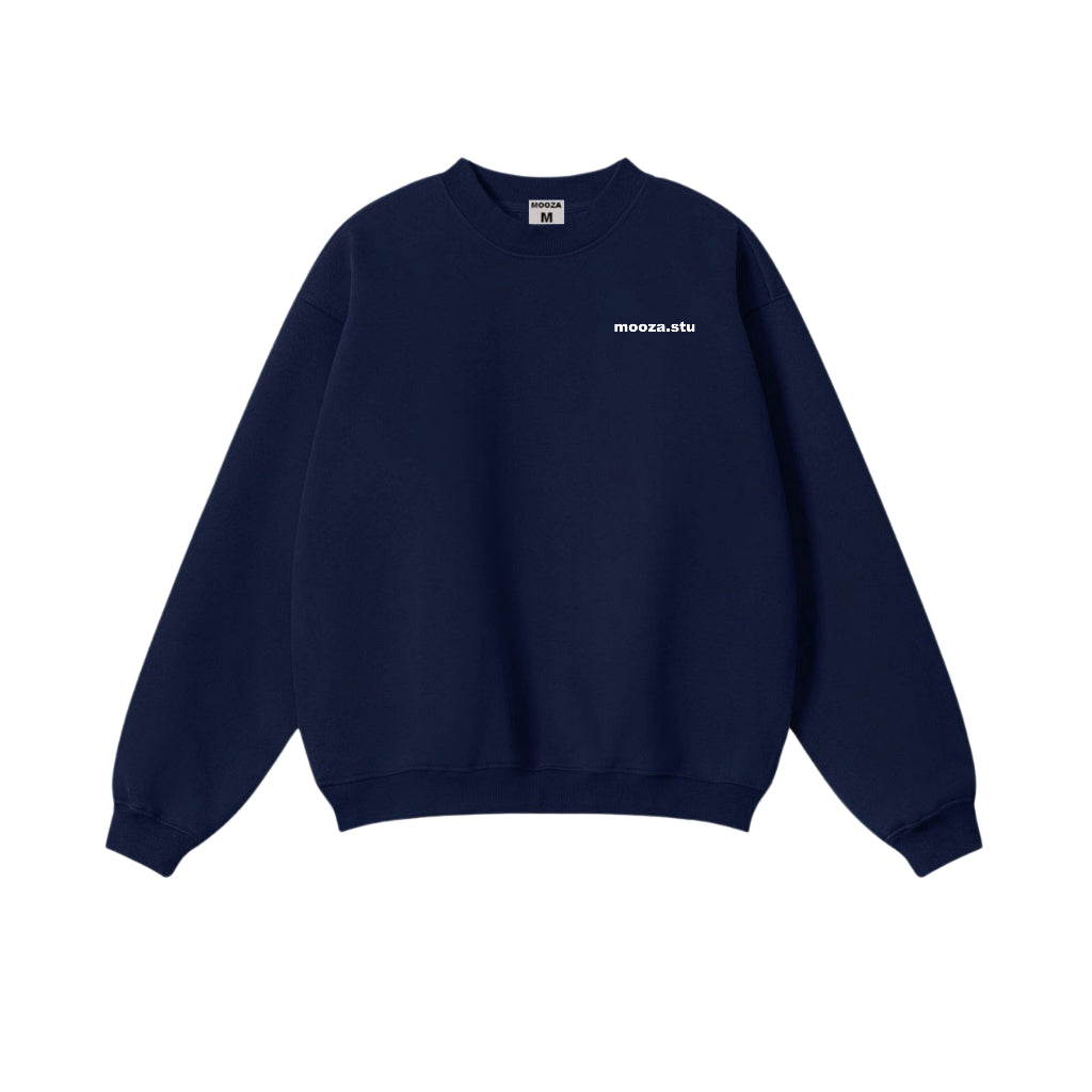 Áo Sweater Mooza Studio, Form rộng Nam Nữ Nỉ lót lông Cotton 100% Unisex Local Brand