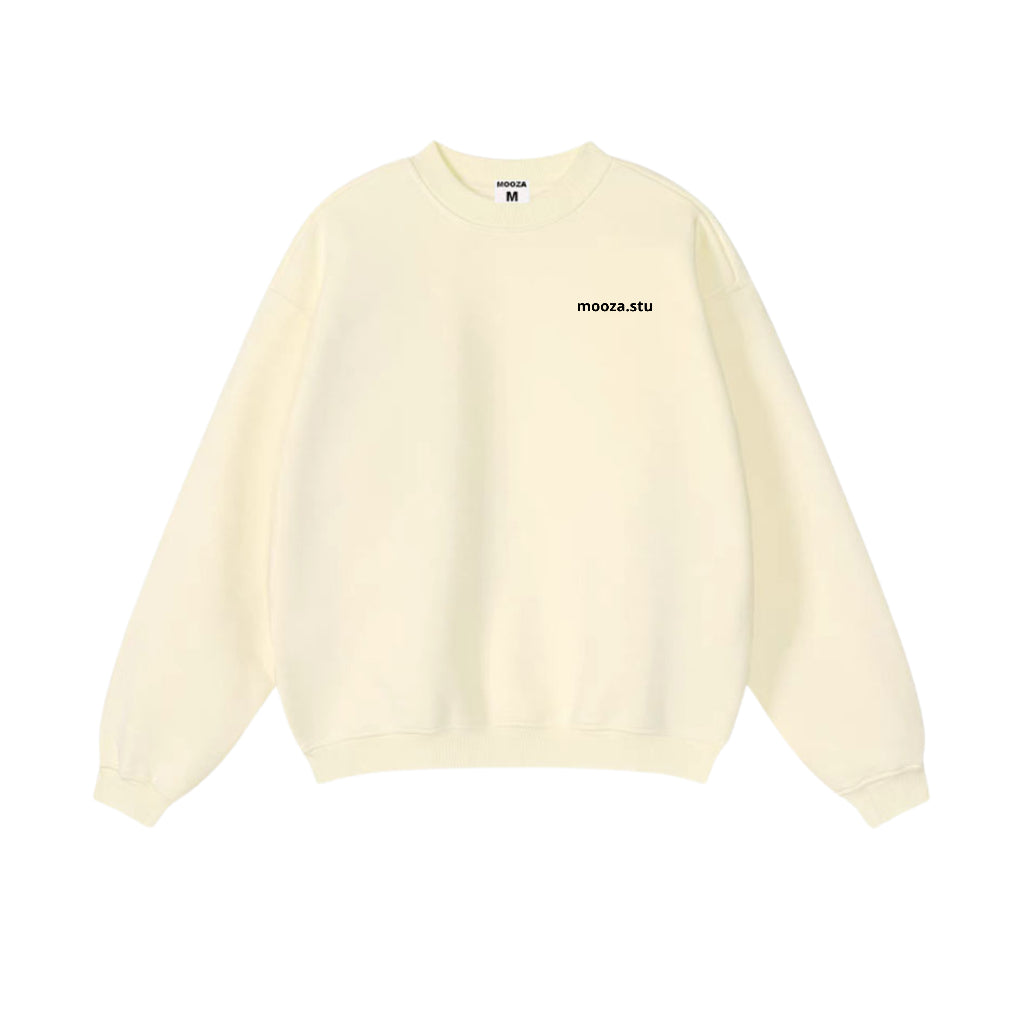 Áo Sweater Mooza Studio, Form rộng Nam Nữ Nỉ lót lông Cotton 100% Unisex Local Brand