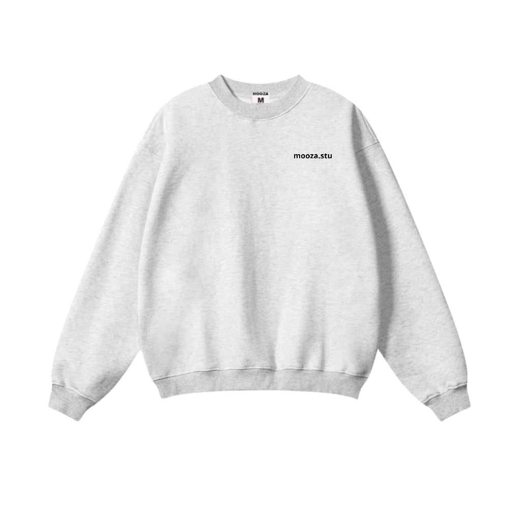 Áo Sweater Mooza Studio, Form rộng Nam Nữ Nỉ lót lông Cotton 100% Unisex Local Brand