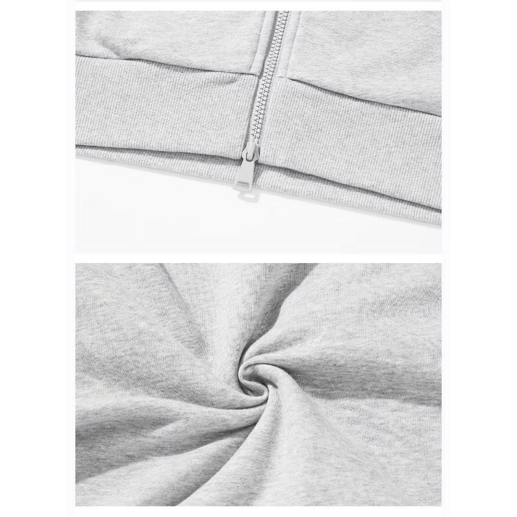 Áo Hoodie Zip Nỉ 2 Da Form Boxy Mooza Studio Dành Cho Nam Nữ Local Brand/Signature